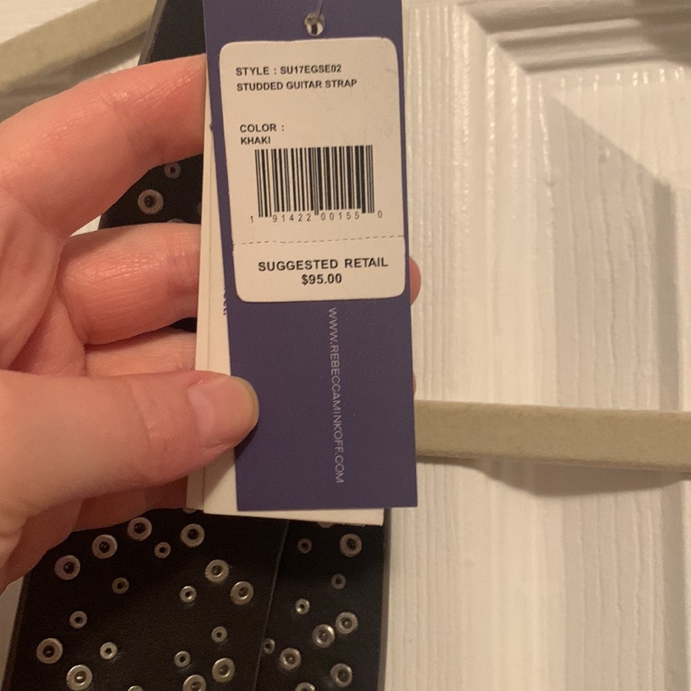 Rebecca Minkoff gray studded strap NWT - Picture 2 of 6
